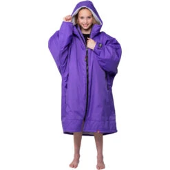 Advance Junior Long Sleeve Change Robe -Marine Sports Gear 202320Dryrobe20Advance20Junior20Long20Sleeve20Changing20Robe20Poncho20DR10420 20Purple20Grey204.2000x2000