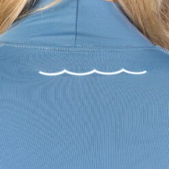 Gul Womens Recore Short Sleeve UV Rashguard -Marine Sports Gear 202320Gul20Womens20Recore20Short20Sleeve20Rashguard20Rg0330 B920Blue20Grey20Close20Up2011.2000x2000