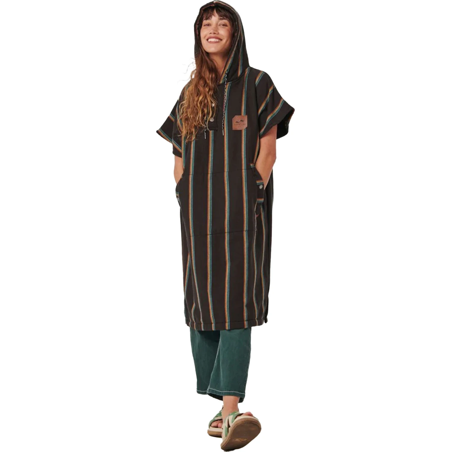 Slowtide Baja Stripe Hooded Towel Change Robe / Poncho 3 Slowtide Baja Stripe Hooded Towel Change Robe / Poncho