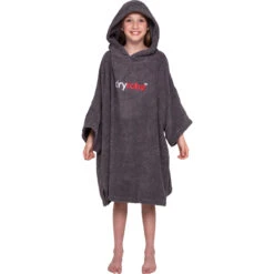 Junior Organic Cotton Hooded Towel Change Robe -Marine Sports Gear 35750 202320Dryrobe20Junior20Organic20Cotton20Hooded20Towel20Changing20Robe20Poncho20 20Slate20Grey206.2000x2000