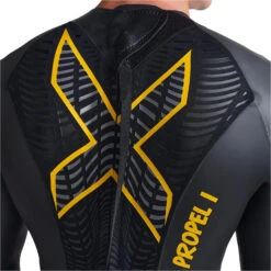 2XU Mens P:1 Propel Swim Wetsuit -Marine Sports Gear 42252 2023202XU20Mens20P120Propel20Triathlon20Wetsuit20MW4991c20 20Black20Ambition20Close20Up20220New.2000x2000