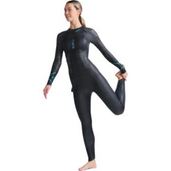 2XU Womens P:2 Propel Swim Wetsuit -Marine Sports Gear 42268 2023202XU20Womens20P220Propel20Triathlon20Wetsuit20WW4993c20 20Black20Aloha20side.2000x2000