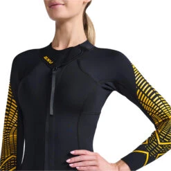 2XU Womens Propel Swim Run Wetsuit -Marine Sports Gear 42270 2023202XU20Womens20Propel20Swim20Run20Triathlon20Wetsuit20WW5480c20 20Black20Ambition20New20Front20Close20Up.2000x2000