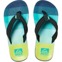 Reef Kids Ahi Flip Flops -Marine Sports Gear 42619 202320Reef20Kids20Flip20Flops20CJ205020 20Aqua20 20Green20Front.2000x2000