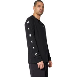Mystic Mens Bolt Long Sleeve Tee -Marine Sports Gear 43907 202320Mystic20Mens20Bolt20Long20Sleeve20Tee2035105.23015120 20Black 20side.2000x2000