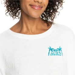 Roxy Womens Backside Sun T-Shirt -Marine Sports Gear 44521 202320Roxy20Womens20Backside20Sun20T Shirt20ERJZT0556820 20Snow20White20Close20Up.2000x2000
