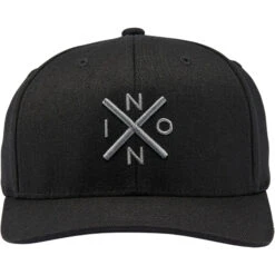 NIXON Exchange Flex Fit Hat -Marine Sports Gear 44572 202320Nixon20Exchange20Flex20Fit20Hat20C28752020 20Black2020Charcoal20front.2000x2000