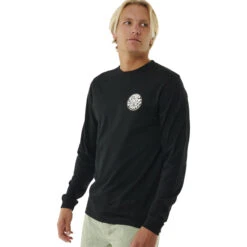 Rip Curl Mens Wetsuit Icon Long Sleeve T-Shirt -Marine Sports Gear 44723 202320Rip20Curl20Mens20Wetsuit20Icon20Long20Sleeve20T Shirt200CCMTE20 20Black204.2000x2000
