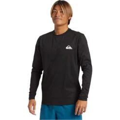Quiksilver Mens Omni Session Long Sleeve UPF 50 Surf T-Shirt -Marine Sports Gear 45624 202320Quiksilver20Mens20Omni20Session20Long20Sleeve20UPF205020Surf20T Shirt20EQYWR0334920 20Black20side.2000x2000