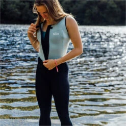 GILL Womens Dynamic 3mm Long Jane Wetsuit -Marine Sports Gear 45677 202320Gill20Womens20Dynamic203mm20Long20Jane205017W20 20Eggshell2020Black20Lifestyle201.2000x2000