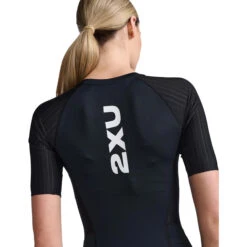 2XU Womens Aero Sleeved Trisuit -Marine Sports Gear 45789 2023202XU20Aero20Sleeved20Trisuit20WT6431d20 20Black20White205.2000x2000