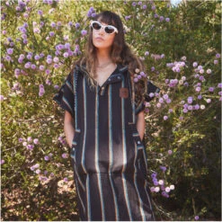 Slowtide Baja Stripe Hooded Towel Change Robe / Poncho 19 Slowtide Baja Stripe Hooded Towel Change Robe / Poncho -Marine Sports Gear 45967 202320Slowtide20Baja20Stripe20Hooded20Towel20Change20Robe2020Poncho20ST11520 20Black20Lifestyle202.2000x2000