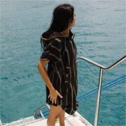 Slowtide Baja Stripe Hooded Towel Change Robe / Poncho 15 Slowtide Baja Stripe Hooded Towel Change Robe / Poncho -Marine Sports Gear 45967 202320Slowtide20Baja20Stripe20Hooded20Towel20Change20Robe2020Poncho20ST11520 20Black20Lifestyle205.2000x2000