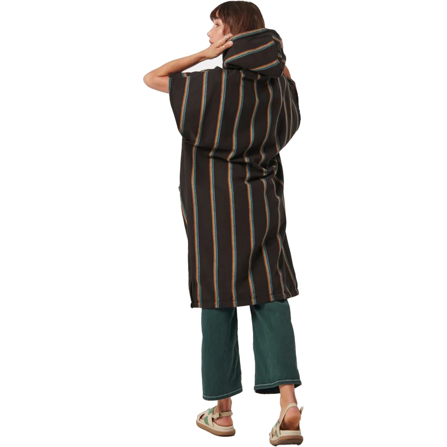 Slowtide Baja Stripe Hooded Towel Change Robe / Poncho 4 Slowtide Baja Stripe Hooded Towel Change Robe / Poncho - Image 2