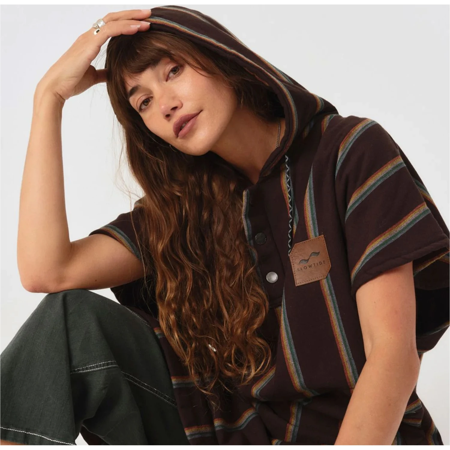 Slowtide Baja Stripe Hooded Towel Change Robe / Poncho 5 Slowtide Baja Stripe Hooded Towel Change Robe / Poncho - Image 3