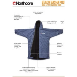 Northcore Beach Basha Pro 4 Season Changing Robe 11 Northcore Beach Basha Pro 4 Season Changing Robe -Marine Sports Gear Blue NOCO24J 5.2000x2000