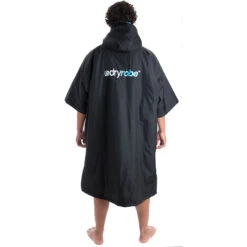 Advance Short Sleeve Changing Robe -Marine Sports Gear Dryrobe Advance Short Sleeve Premium Outdoor Change Robe DR100 Black Blue Back.2000x2000