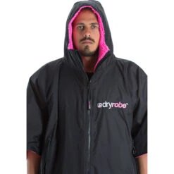 Advance Short Sleeve Change Robe 11 Advance Short Sleeve Change Robe -Marine Sports Gear Dryrobe Advance Short Sleeve Premium Outdoor Change Robe DR100 Black Pink Hood.2000x2000
