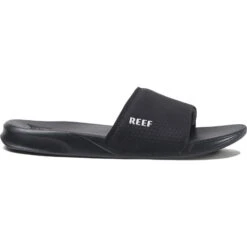 Reef One Slider Flip Flops -Marine Sports Gear Reef One Slide Flip Flops RF0A3OND Black side.2000x2000
