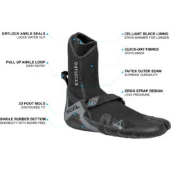 Xcel Drylock 5mm Split Toe Wetsuit Boots -Marine Sports Gear Xcel Drylock Split Toe Boot Details.2000x2000