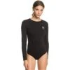 Roxy Womens Essentials Long Sleeve UV Surf Suit -Marine Sports Gear erjwr03432 essentialsonesiebackzip2Cw kvj0 frt1.2000x2000